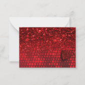 Deep Red Faux Glitter Lights Hartelijk dank Notitiekaartje (Achterkant)