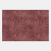 Deep Red Faux Linen Inpakpapier Vel (Voorkant)