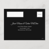 Deep Red Floral Elegant Gothic Wedding Feestdagenkaart (Achterkant)