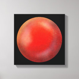 Deep Red Galaxy Orb – Crimson Canvas Afdrukken