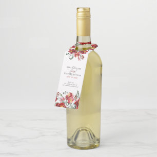 Deep-red Garden Waterverven Flowers Flessenhanger