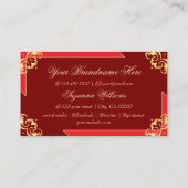 Deep Red Golden met Logo Sophisticated Visitekaartje (Achterkant)