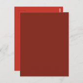 Deep Red Herfst Herfst Seizoen Effen Kleur Briefkaart (Voorkant / Achterkant)