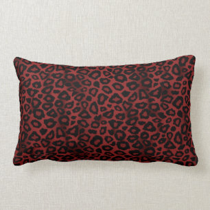 Deep Red Leopard Animal Designer Patroon Kussen