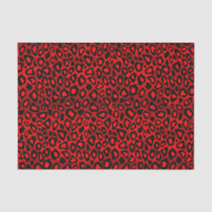 Deep Red Leopard Wild Cat Animal Print Tissuepapier