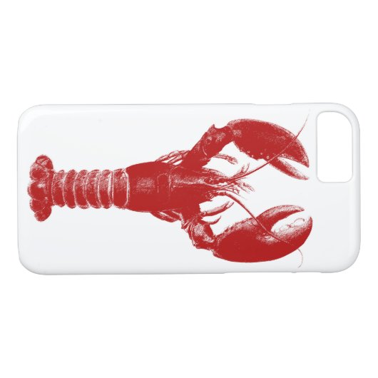 Deep Red Lobster op White Case-Mate iPhone Case (Achterkant (Horizontaal))