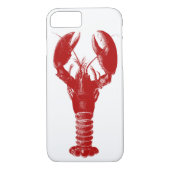 Deep Red Lobster op White Case-Mate iPhone Case (Achterkant)