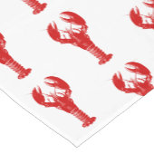 Deep Red Lobster op White Korte Tafelloper (Hoek)