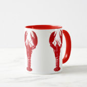 Deep Red Lobster op White Mok (Voorkant rechts)