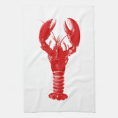 Deep Red Lobster op White Theedoek (Verticaal)