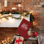 Deep Red Merry Christmas Grote Kerstsok