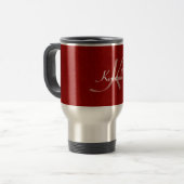 Deep Red Monogram Reisbeker (Voorkant links)