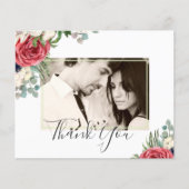 Deep Red Navy Floral Eucalyptus Greenery Wedding (Voorkant)