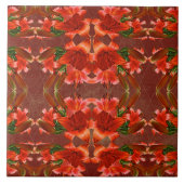 Deep Red Oriental Lily - Enhanced Tegeltje (Voorkant)