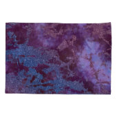 Deep Red paars blue ombre glitter marmer Kussensloop (Achterkant-Links)