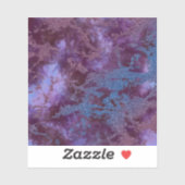 Deep Red paars blue ombre glitter marmer Sticker (Vel)