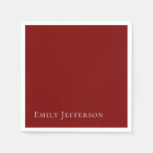 Deep Red Plain Elegant Professional Modern Servet (Voorkant)