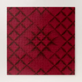 Deep Red Quilted Leather Pattern Legpuzzel (Horizontaal)