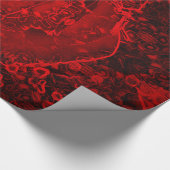 Deep Red Rose Design Cadeaupapier (Hoek)