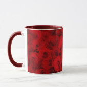 Deep Red Roses Art Mok Cup (Links)