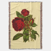 Deep Red Roses Woven Throw Deken (Voorkant Verticaal)