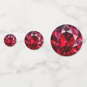 Deep Red Ruby Gem Pattern Confetti (Achterkanten)