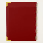Deep Red Stijlvolle Planner voor Werk of School (Achterkant)