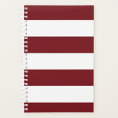 Deep Red Striped Planner (Voorkant)