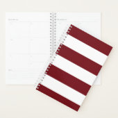 Deep Red Striped Planner (Display)
