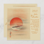 Deep Red Sunset Romantic Weddenschap Kaart (Voorkant / Achterkant)