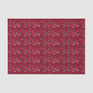 Deep Red Wassail Floral Tissue Paper Tissuepapier