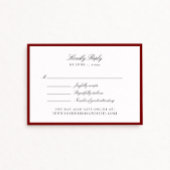 Deep Red Wedding Rsvp card