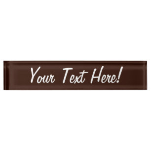 Deep Rich Brown kleurdecor  Naambordje
