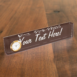 Deep Rich Brown kleurdecor  Naambordje