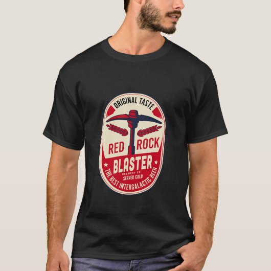 Deep Rock Galactic Red Rock Blaster Beer T-shirt (Voorkant)