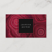Deep Roos Abstract Agate Marged Pattern Visitekaartje (Voorkant)