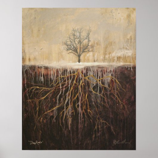 "Deep Roots" originele kunst van Beth Morrell post Poster (Voorkant)
