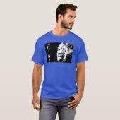 Deep Royal Blue Modern Pop Art Lion Head Elegant T-shirt (Voorkant volledig)