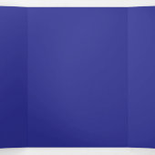 Deep Royal Blue Solid Kleur Achtergrond Drieluik Uitnodiging (Binnenkant midden)
