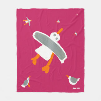 Deep roze John Dyer Seagull Fleece Blanket Deken