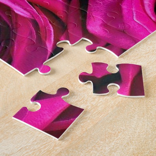 Deep roze rozen legpuzzel (Zijkant)