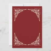 Deep Ruby Islamic Wedding Kaart (Achterkant)