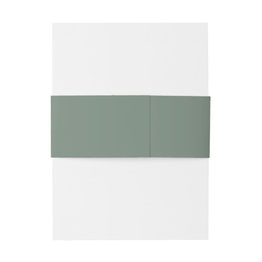 Deep Sage Green Uitnodigingen Wikkel (Achterkant Voorbeeld)