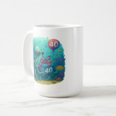 Deep Sea Party : 40th Birthday Octopus Mug (Devant gauche)