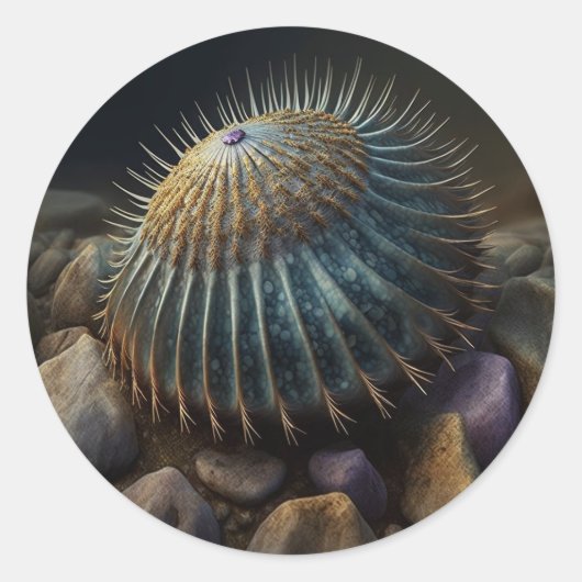 Deep Sea Urchin Ronde Sticker (Voorkant)