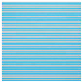 Deep Sky Blue en Light Grey Lines Pattern Stof (Swatch)