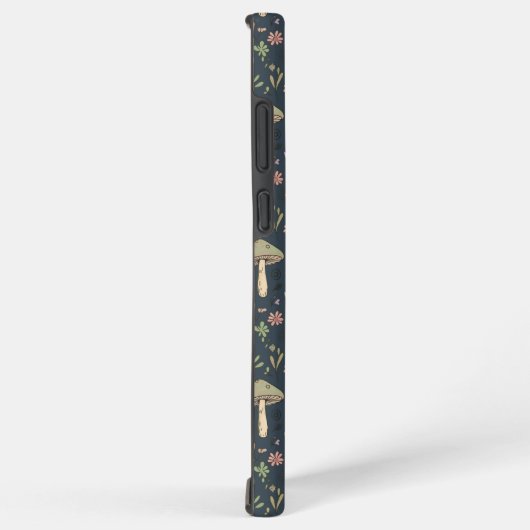Deep Slate Blue Fungi Seamless Pattern Samsung Galaxy Hoesje (Rechterkant)