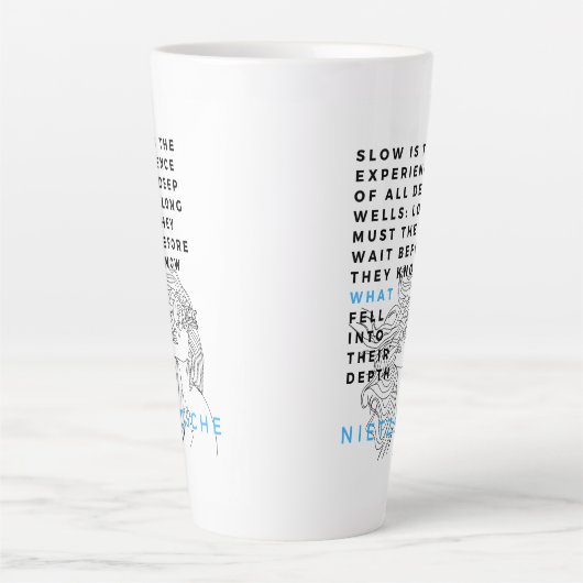 Deep Soul filosofie citaat Nietzsche Latte Mok (Voorkant)