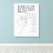 Deep Soul Introvert filosofie citaat Nietzsche Canvas Afdruk (Insitu (Houten vloer))