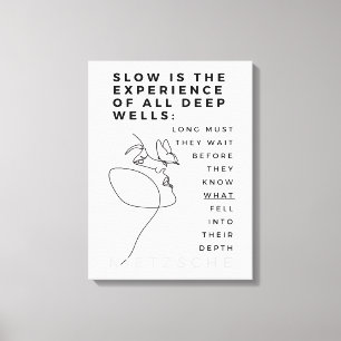 Deep Soul Introvert filosofie citaat Nietzsche Canvas Afdruk